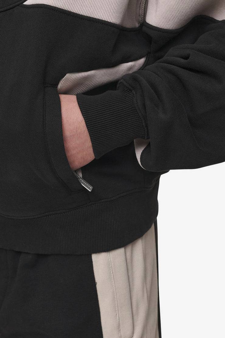 Pegador Aderno Boxy Sweat Jacket Washed Black Light Beige Online Outlet