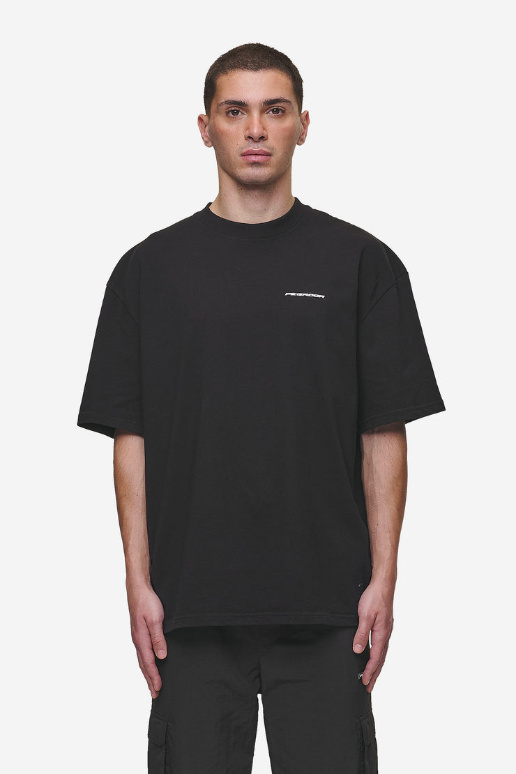 Pegador Madron Oversized Tee Washed Black Tägliche Deals