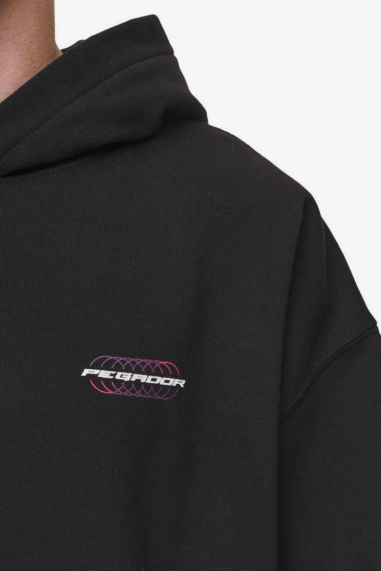 Pegador Lexing Oversized Hoodie Washed Black Sonderangebote