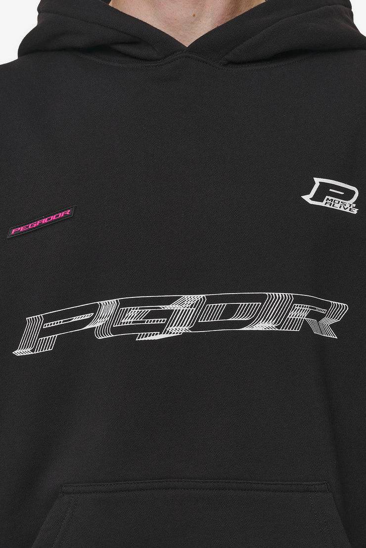 Pegador Iron Boxy Hoodie Washed Black VIP-Rabatte