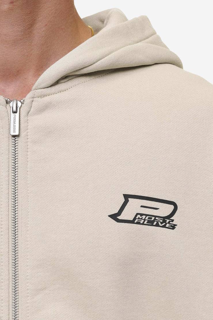 Pegador Fox Oversized Sweat Jacket Washed Light Beige Kostenlose Rückgabe