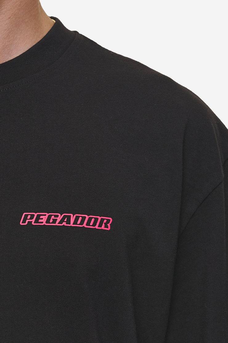 Pegador Bowin Oversized Tee Washed Black Neueste Stile