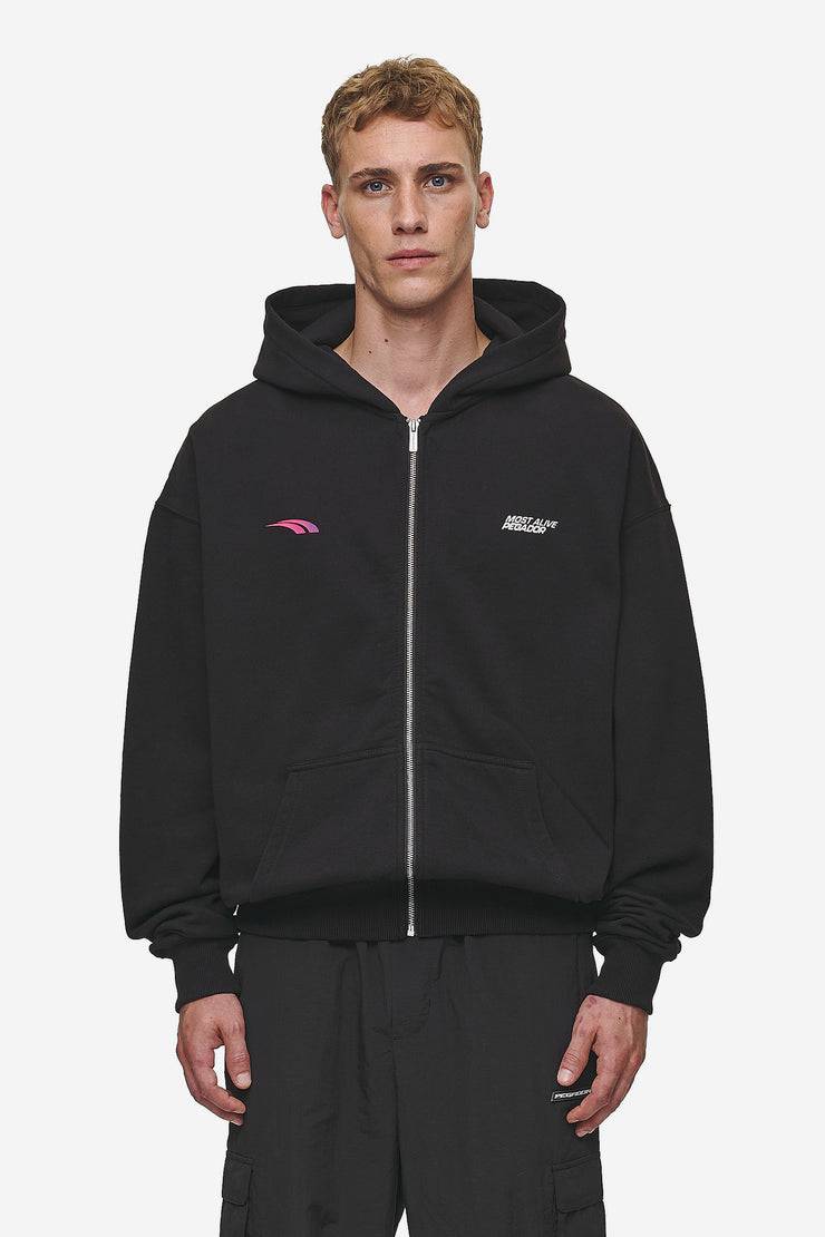 Pegador Clayton Oversized Sweat Jacket Washed Black Bis zu 50% Rabatt