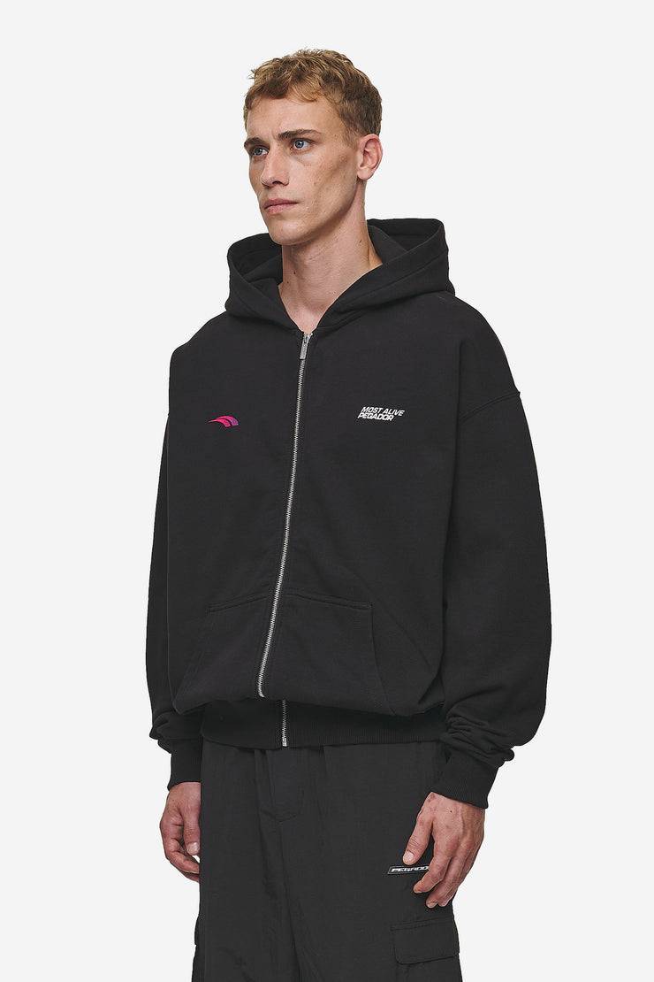 Pegador Clayton Oversized Sweat Jacket Washed Black Bis zu 50% Rabatt