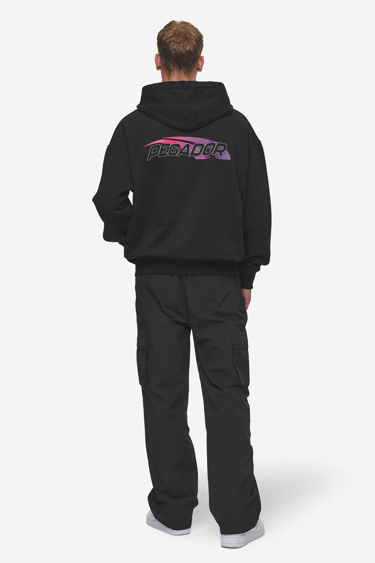 Pegador Clayton Oversized Sweat Jacket Washed Black Bis zu 50% Rabatt