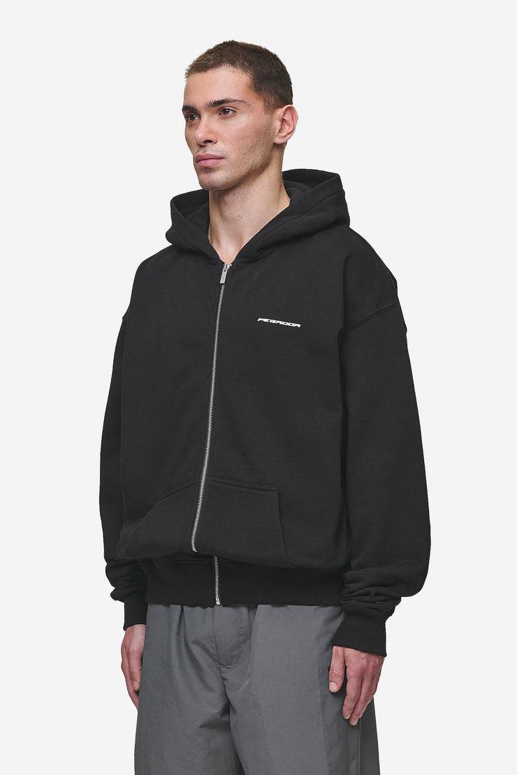 Pegador Charles Oversized Sweat Jacket Washed Black Nur für heute