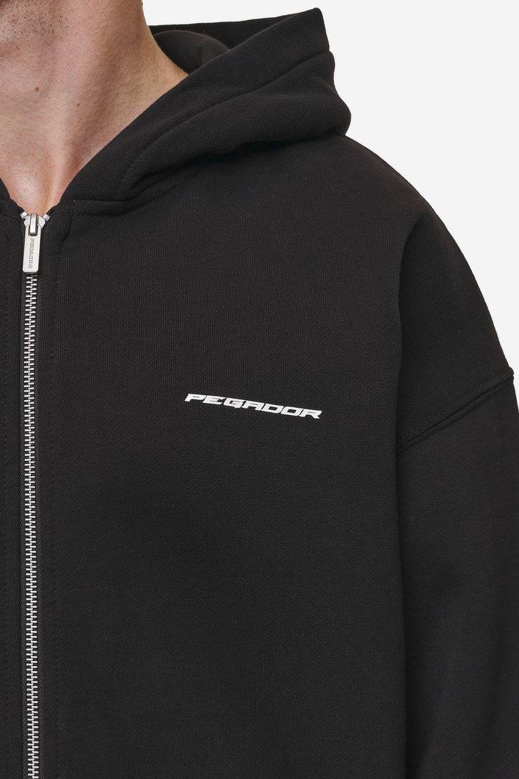 Pegador Charles Oversized Sweat Jacket Washed Black Nur für heute