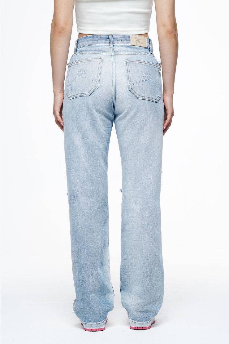 Pegador Soliera Distressed Wide Jeans Light Blue Clearance-Verkauf
