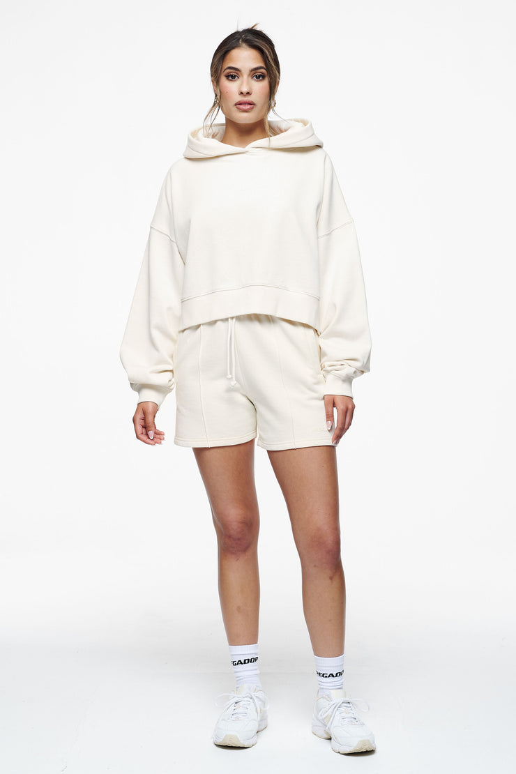 Pegador Salita Oversized Cropped Hoodie Vintage Washed Unbleached Gum Speichern exportieren