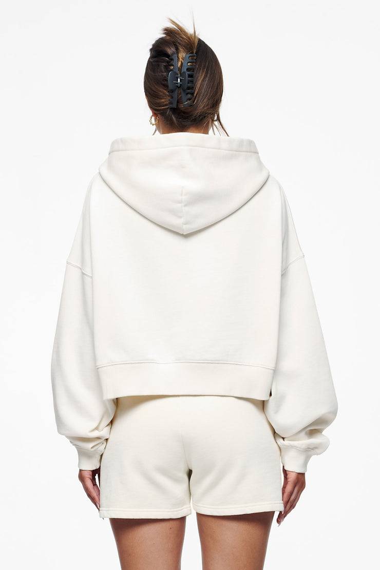 Pegador Salita Oversized Cropped Hoodie Vintage Washed Unbleached Gum Speichern exportieren