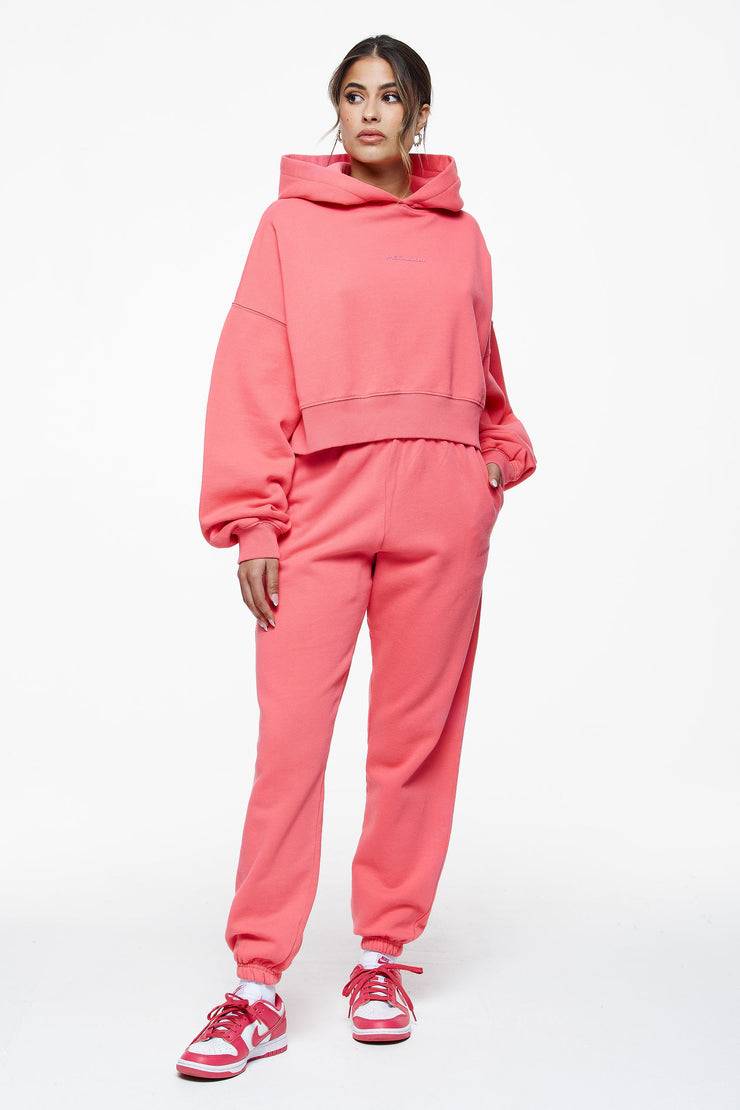 Pegador Salita Oversized Cropped Hoodie Vintage Washed Strawberry Gum Black Friday Preise