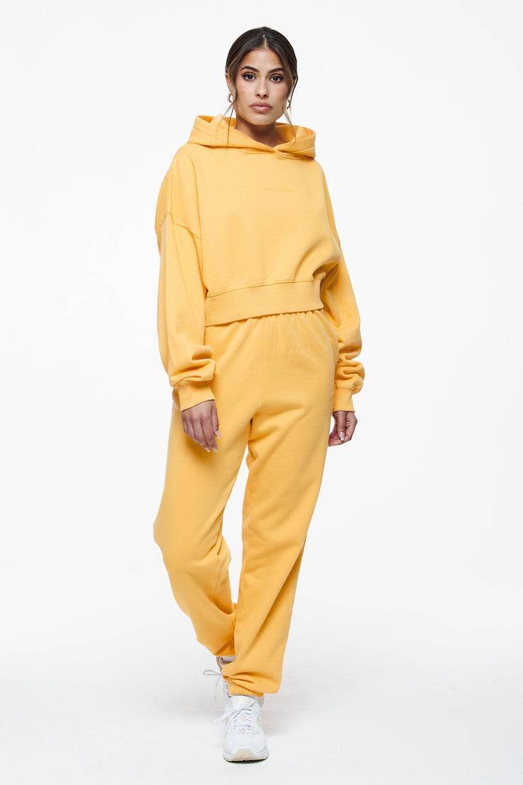 Pegador Salita Oversized Cropped Hoodie Vintage Washed Golden Sun Gum Im Verkauf
