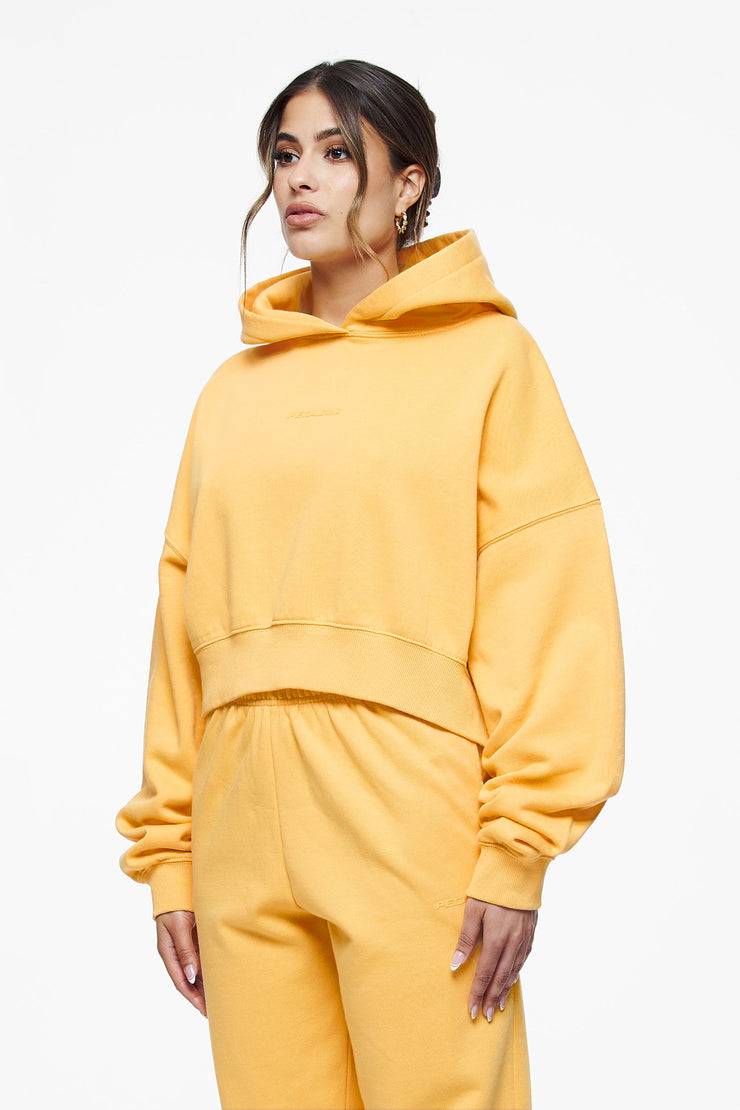 Pegador Salita Oversized Cropped Hoodie Vintage Washed Golden Sun Gum Im Verkauf