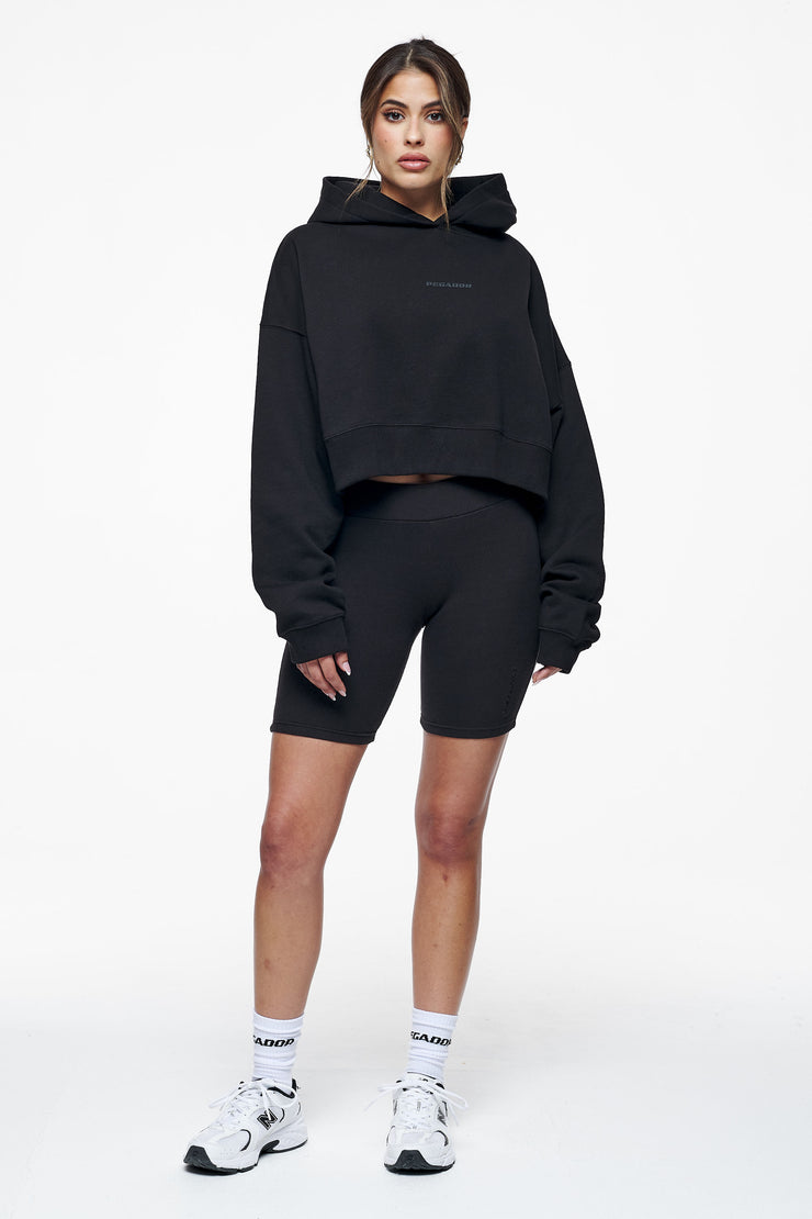 Pegador Salita Oversized Cropped Hoodie Black Gum zollfrei