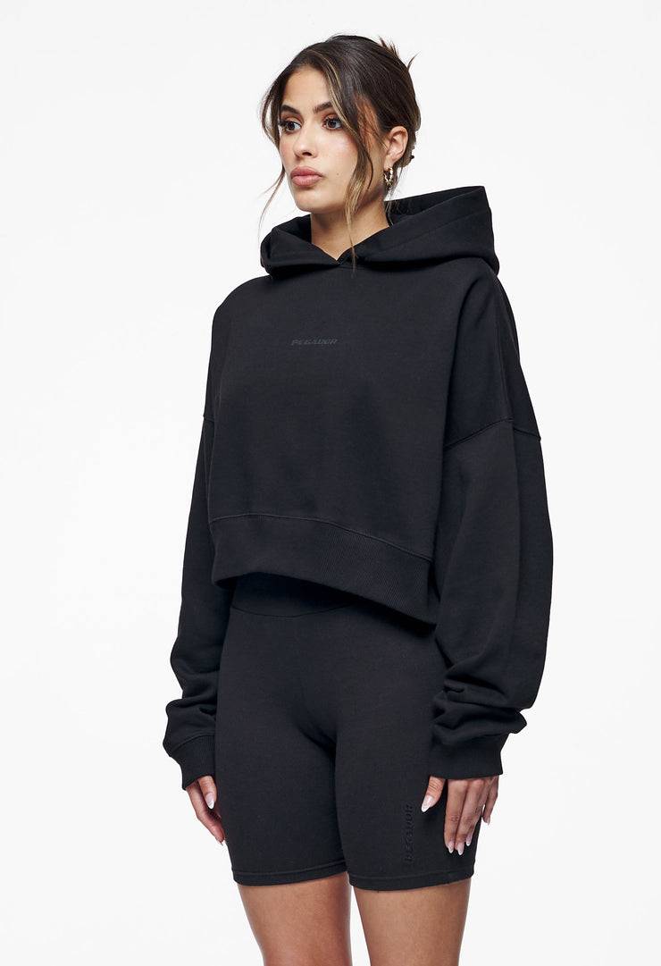 Pegador Salita Oversized Cropped Hoodie Black Gum zollfrei