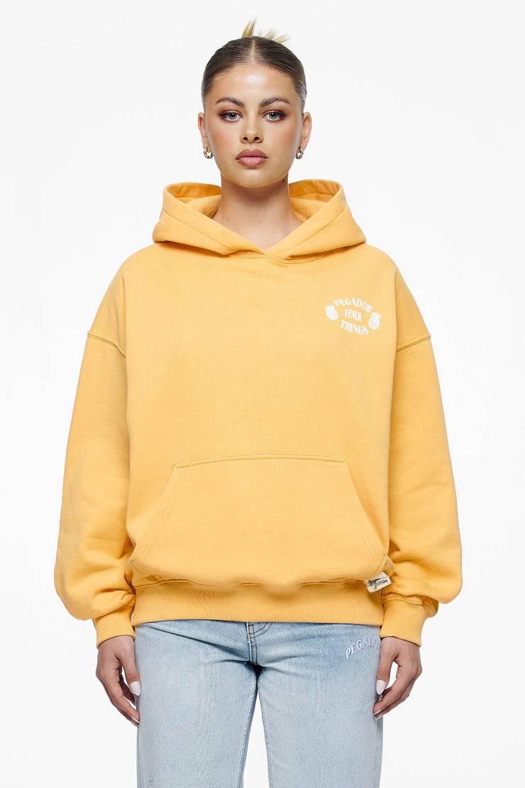 Pegador Roma Oversized Hoodie Vintage Washed Golden Sun Online
