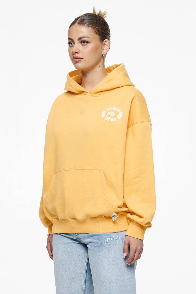 Pegador Roma Oversized Hoodie Vintage Washed Golden Sun Online