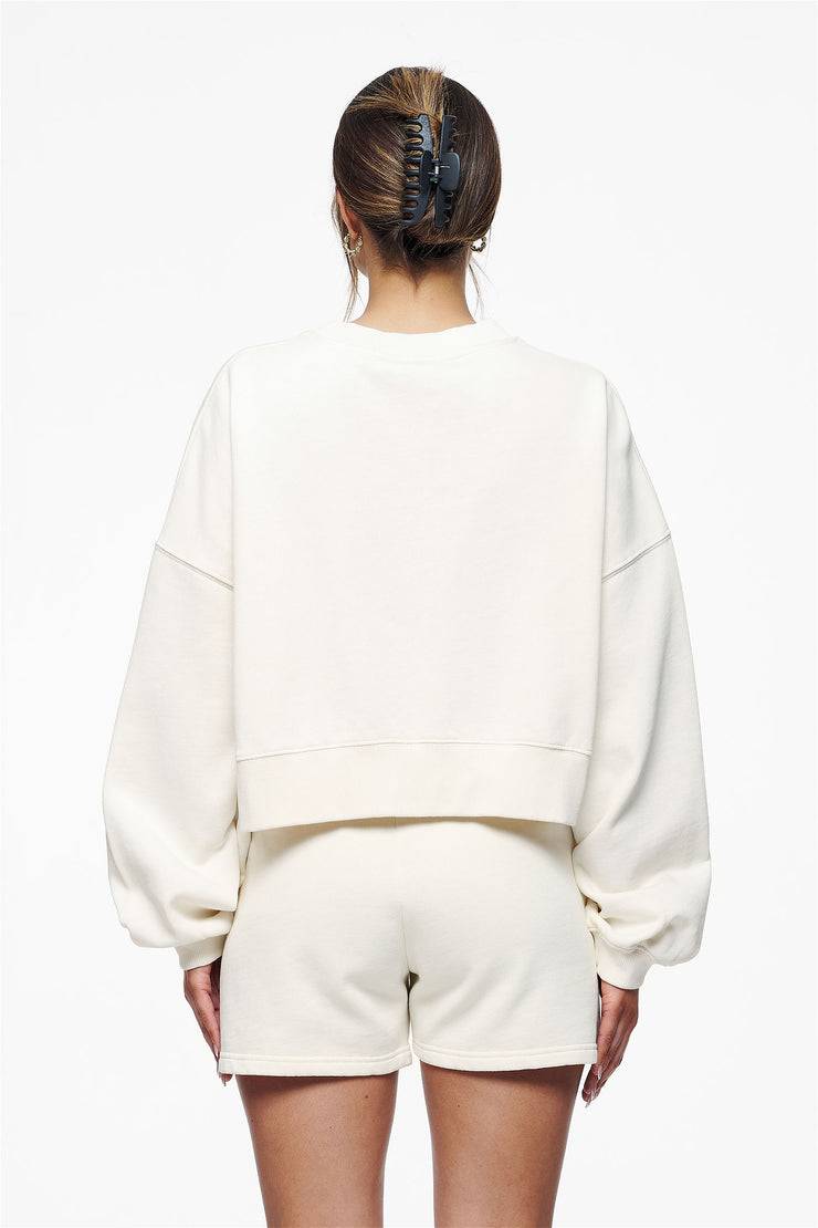 Pegador Londa Cropped Oversized Sweater Vintage Washed Unbleached Gum Hotsell