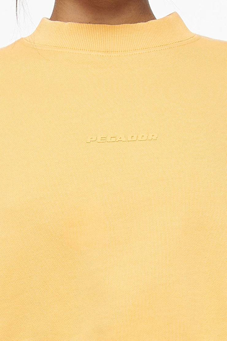 Pegador Londa Cropped Oversized Sweater Vintage Washed Golden Sun Gum im Angebot