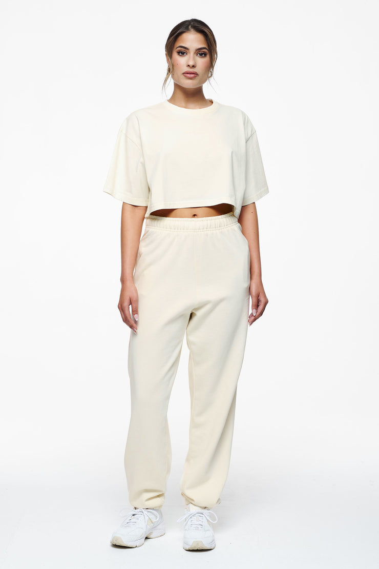 Pegador Layla Oversized Cropped Tee Vintage Washed Unbleached Gum Schlussverkauf