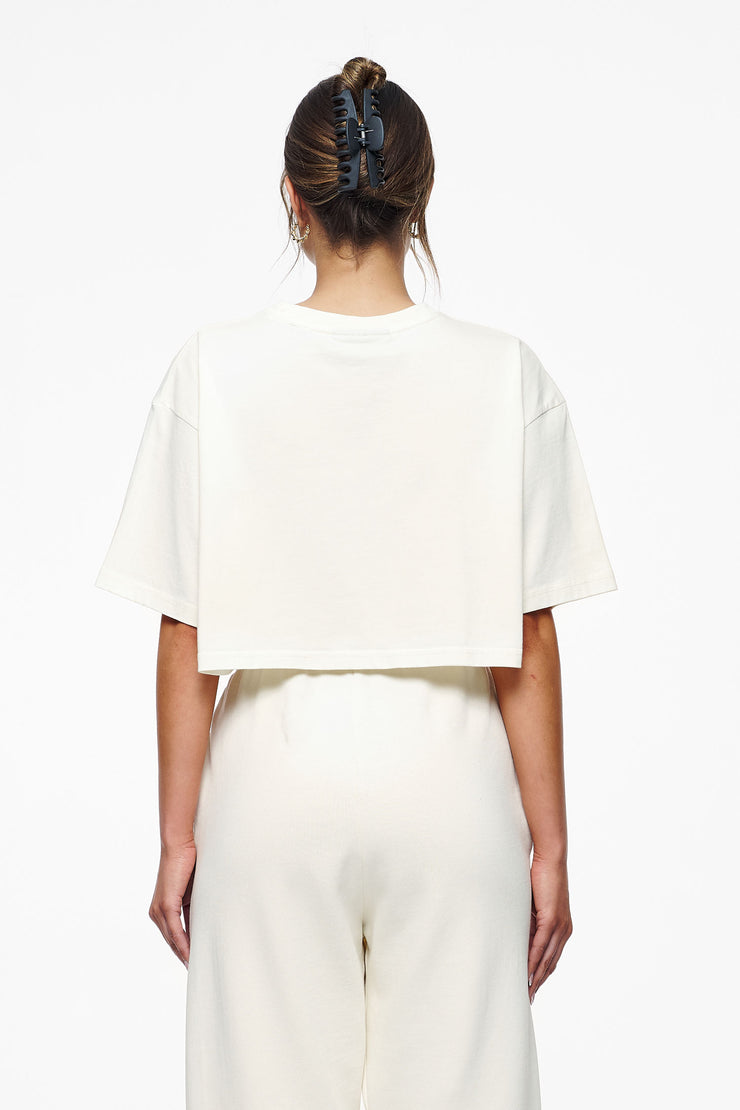 Pegador Layla Oversized Cropped Tee Vintage Washed Unbleached Gum Schlussverkauf