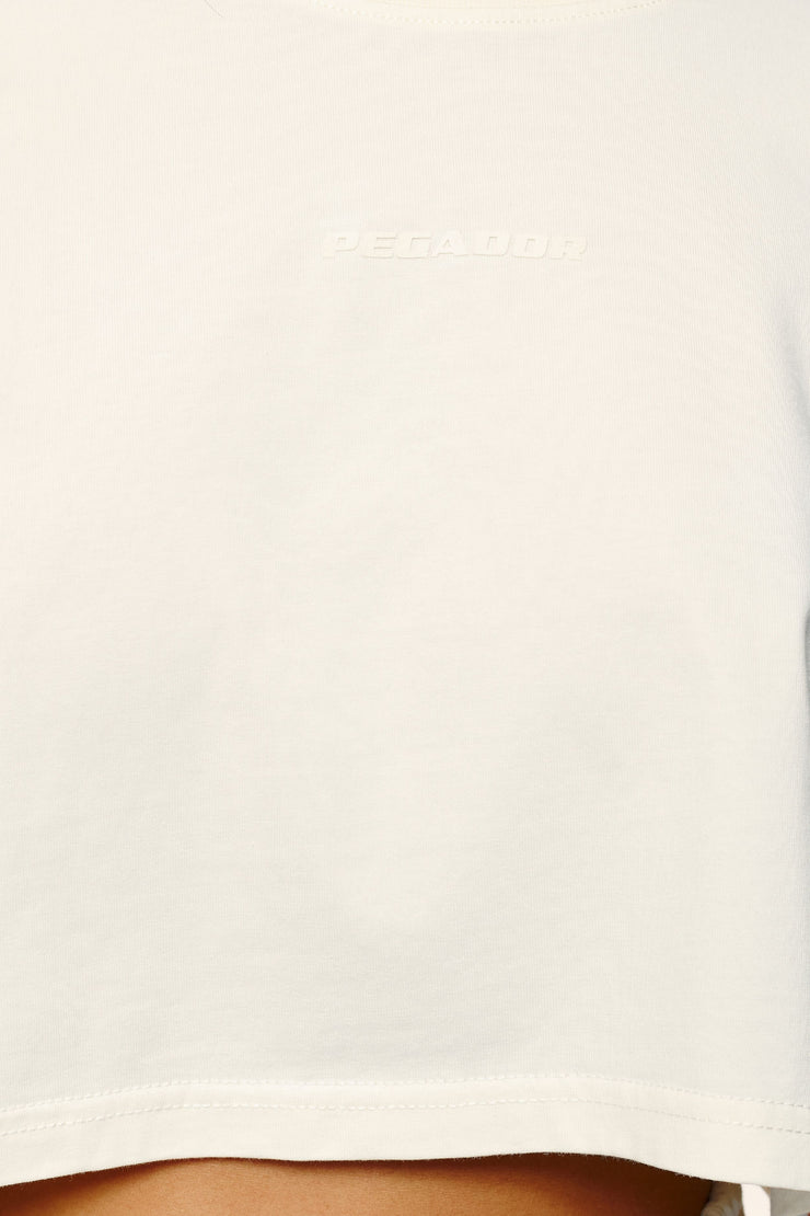 Pegador Layla Oversized Cropped Tee Vintage Washed Unbleached Gum Schlussverkauf