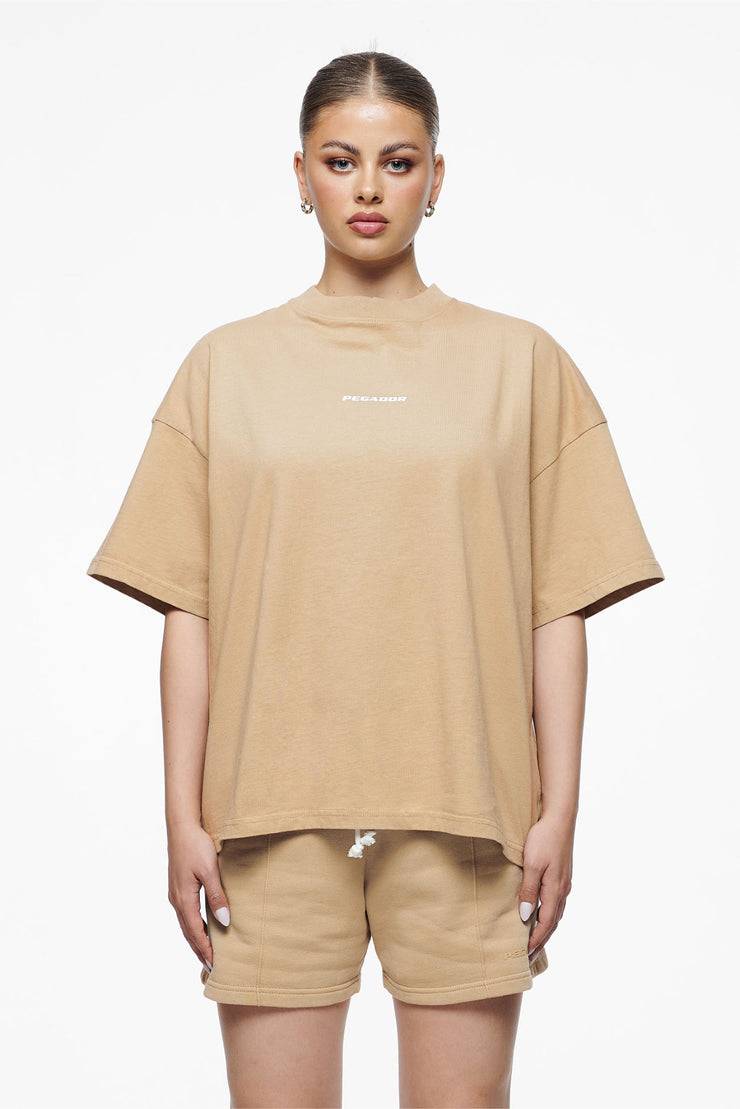 Pegador Culla Logo Heavy Oversized Tee Vintage Washed Espresso Fabrikpreis