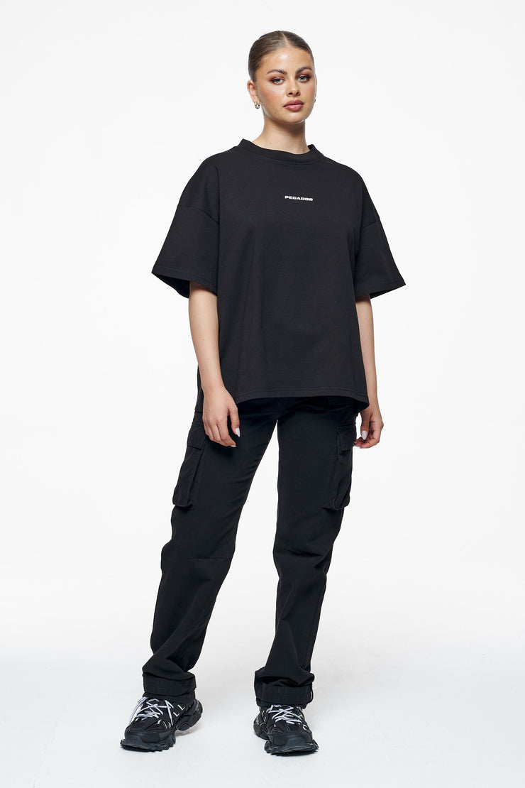 Pegador Culla Logo Heavy Oversized Tee Black Sonderangebot