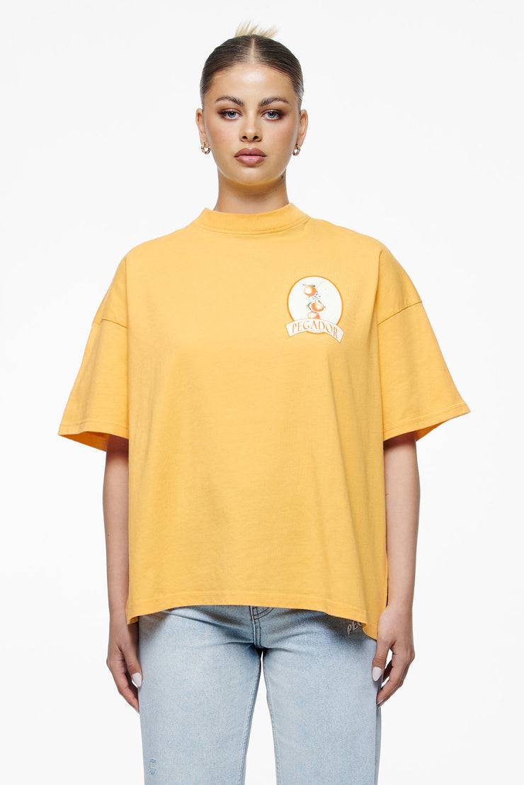 Pegador Brenda Heavy Oversized Tee Vintage Washed Golden Sun Großer Ausverkauf
