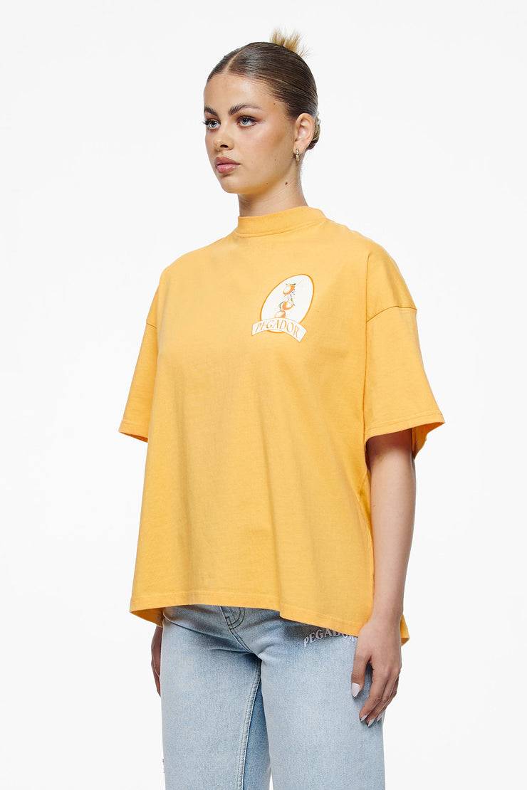 Pegador Brenda Heavy Oversized Tee Vintage Washed Golden Sun Großer Ausverkauf