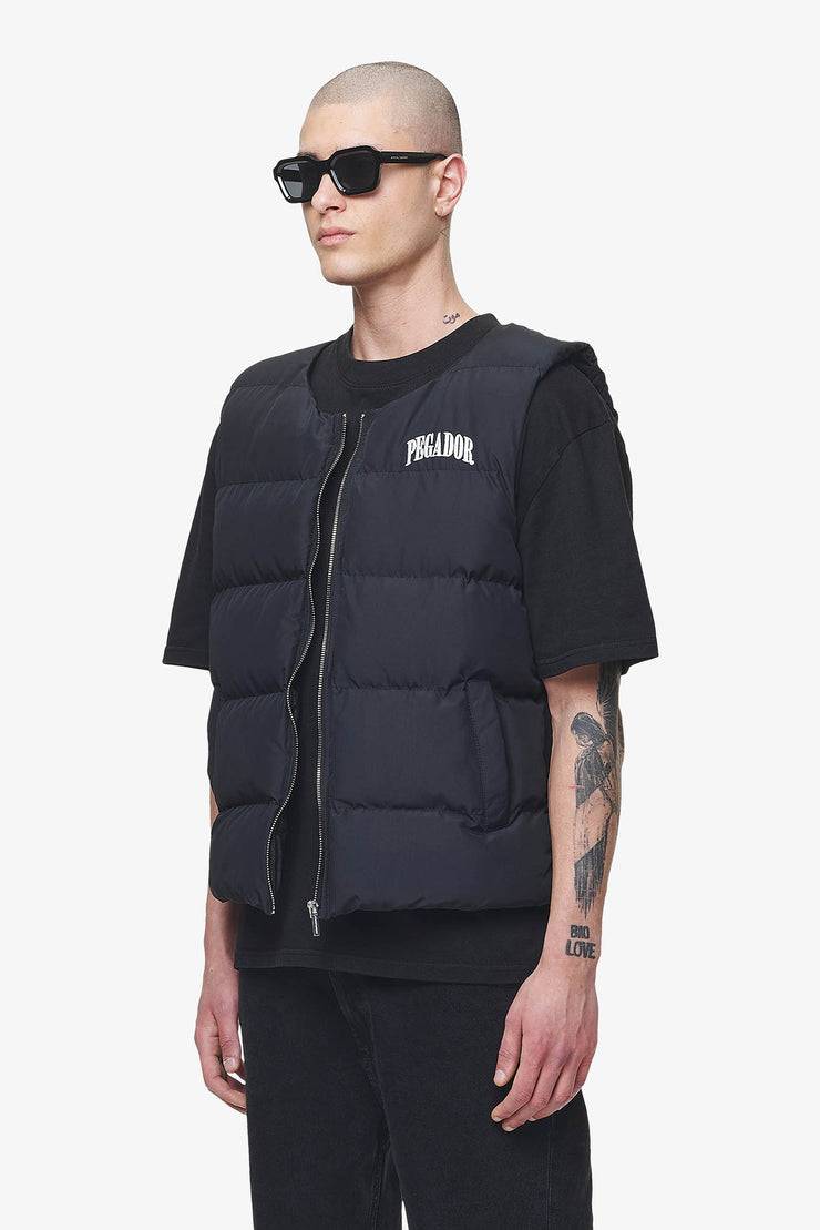 Pegador Aberdeen Round Neck Puffer Vest Black Ink Räumungsverkauf