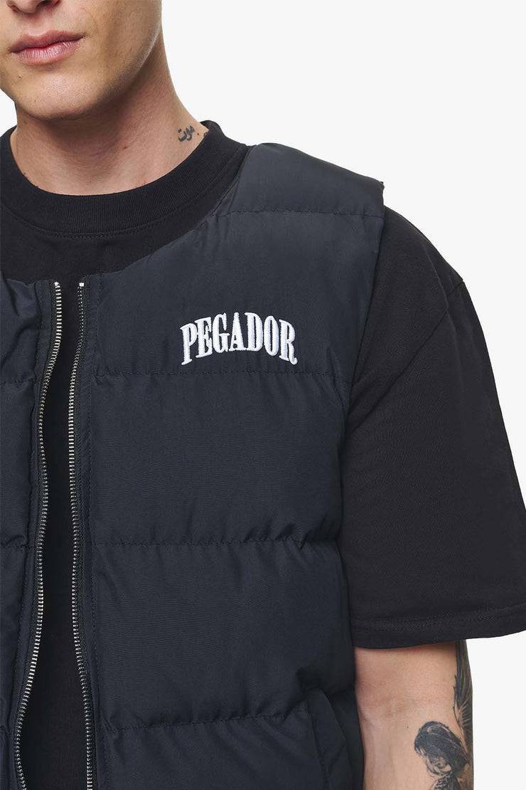 Pegador Aberdeen Round Neck Puffer Vest Black Ink Räumungsverkauf