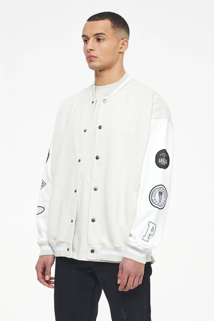 Pegador Yardley Varsity Jacket Washed Angels Cream Bright White Super Sparpreis