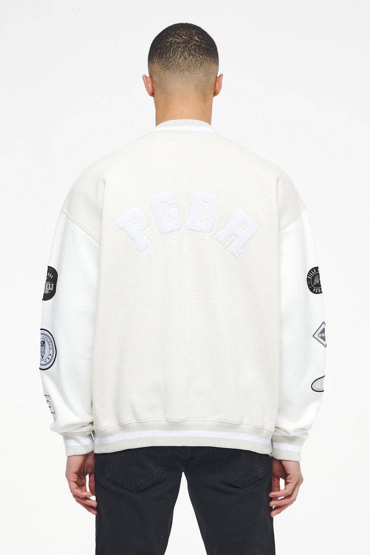 Pegador Yardley Varsity Jacket Washed Angels Cream Bright White Super Sparpreis