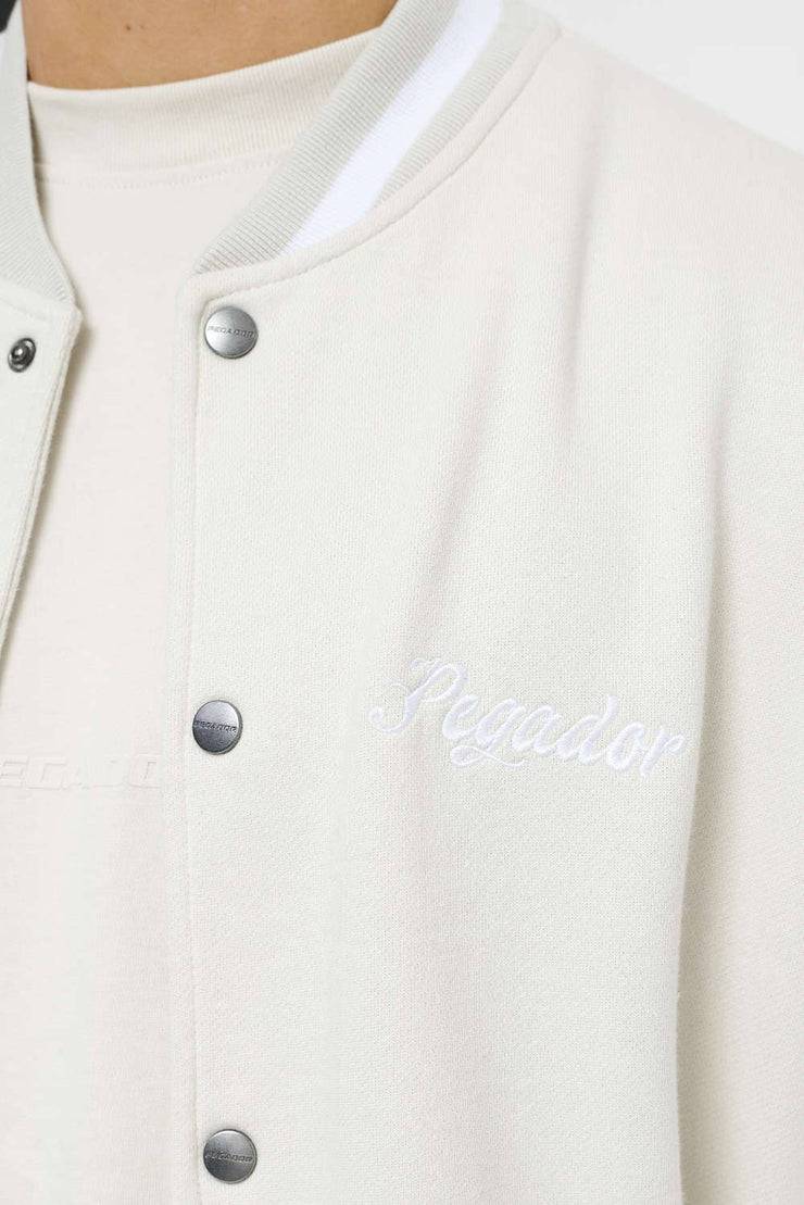 Pegador Yardley Varsity Jacket Washed Angels Cream Bright White Super Sparpreis