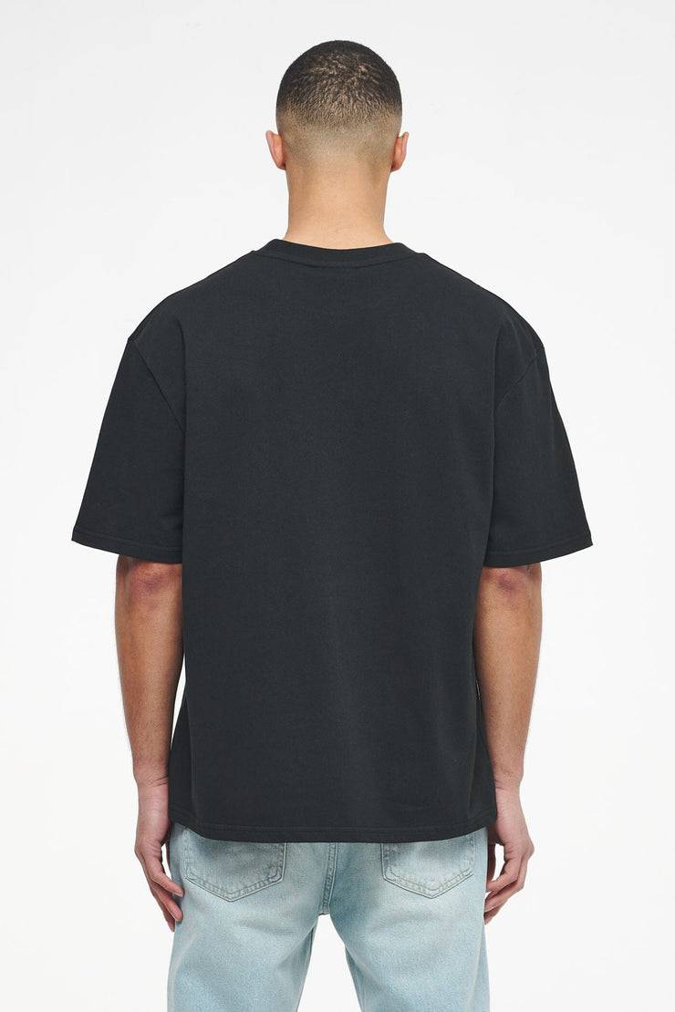 Pegador Reid Oversized Tee Vintage Washed Black Ink Kostenlose Rückgabe
