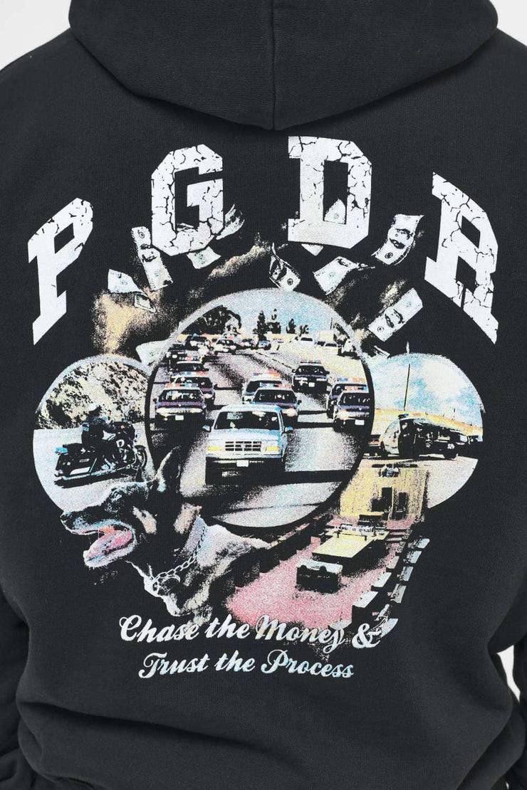 Pegador Reid Oversized Hoodie Vintage Washed Black Ink Begrenzte Freigabe