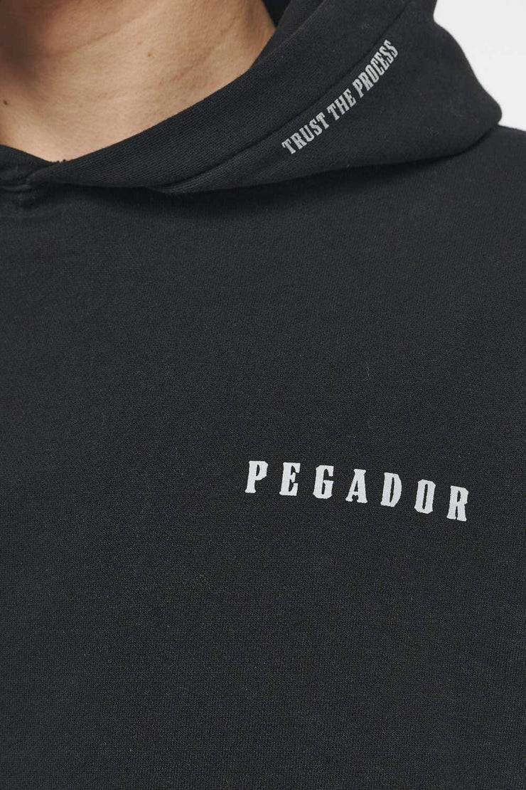 Pegador Dinmont Oversized Hoodie Vintage Washed Black Ink Letzte 2 Tage