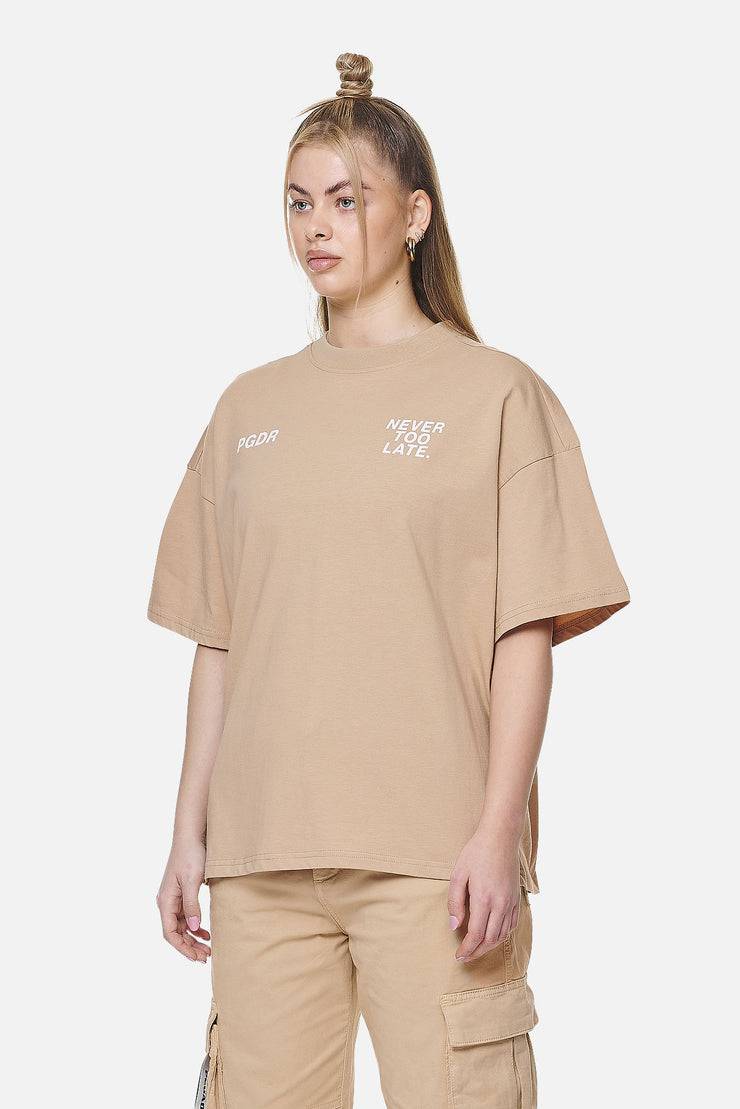 Pegador Airville Heavy Oversized Tee Washed Safari Sand Bis zu 65% Rabatt