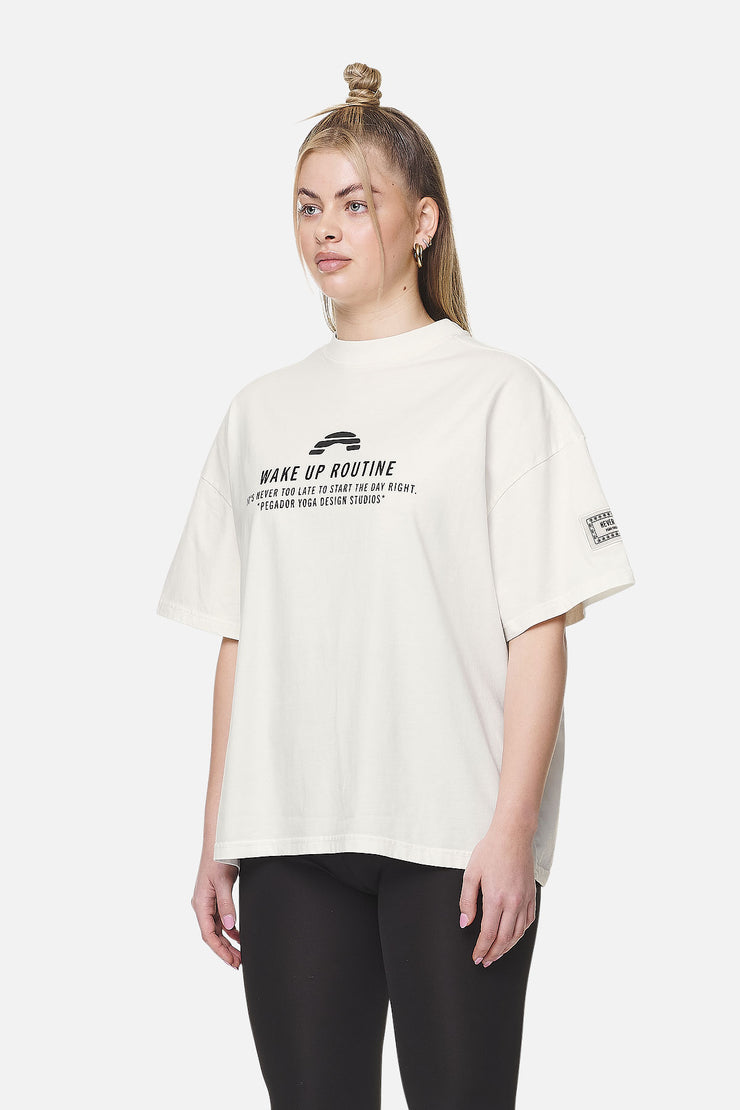 Pegador Idalia Heavy Oversized Tee Washed Coconut Milk Super Rabatt