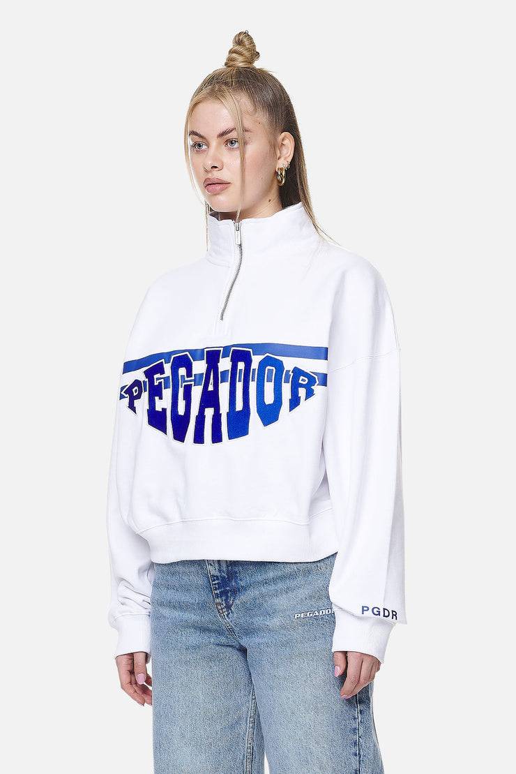Pegador Sarina Oversized Halfzip Sweater White Rabatte dieses Monats