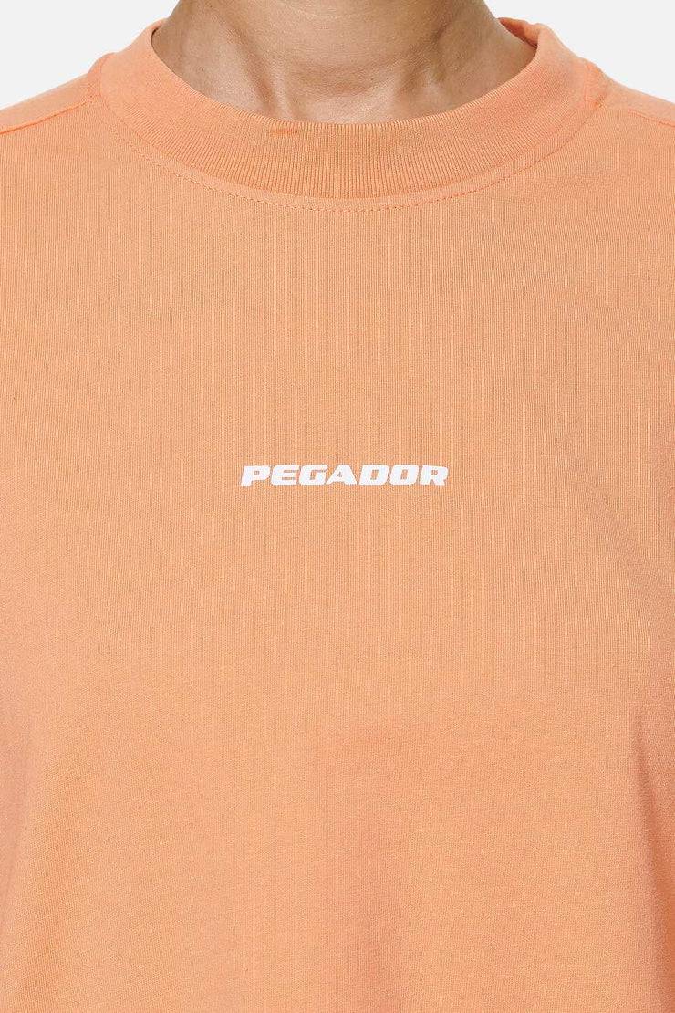 Pegador Arendal Logo Heavy Oversized Tee Washed Apricot White Auslauf