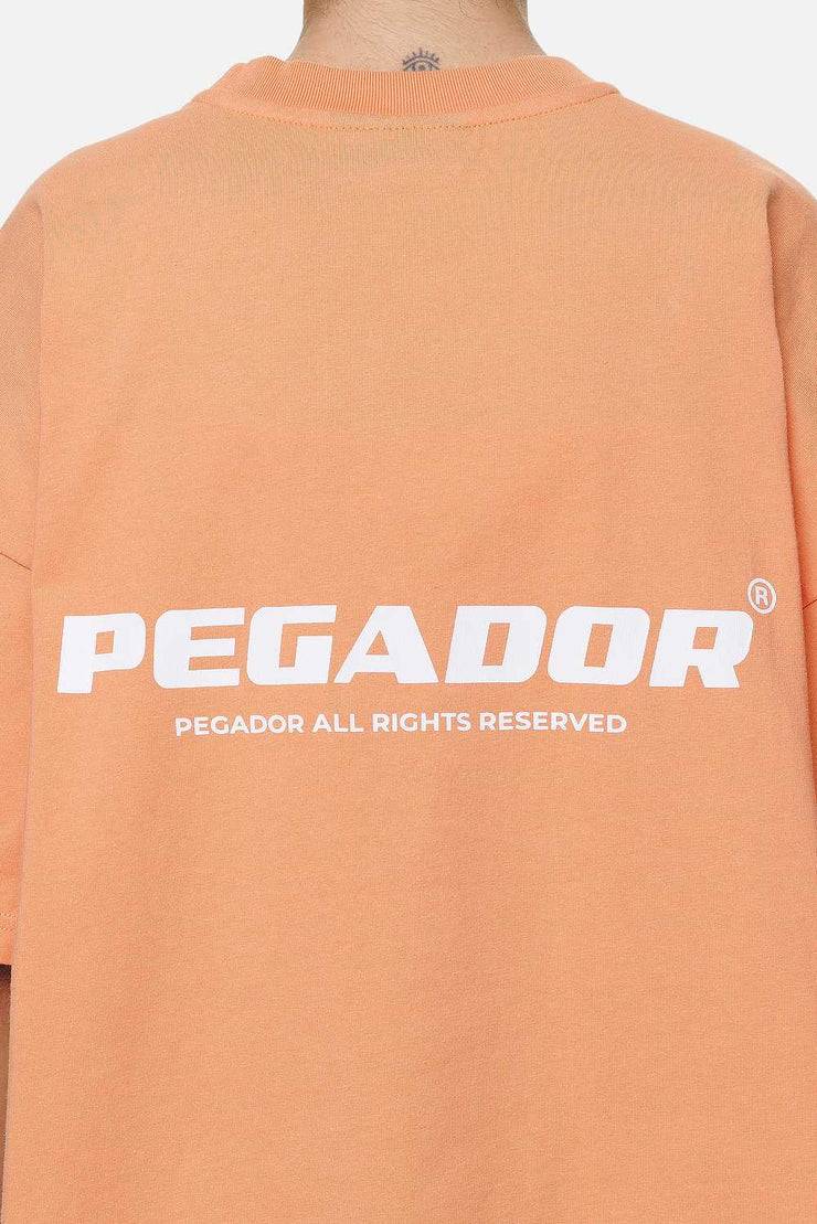 Pegador Arendal Logo Heavy Oversized Tee Washed Apricot White Auslauf
