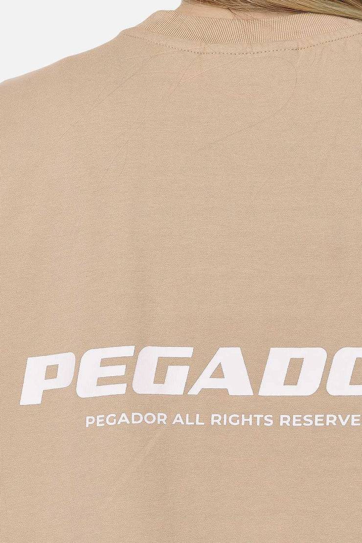 Pegador Arendal Logo Heavy Oversized Tee Washed Safari Sand White Angebote