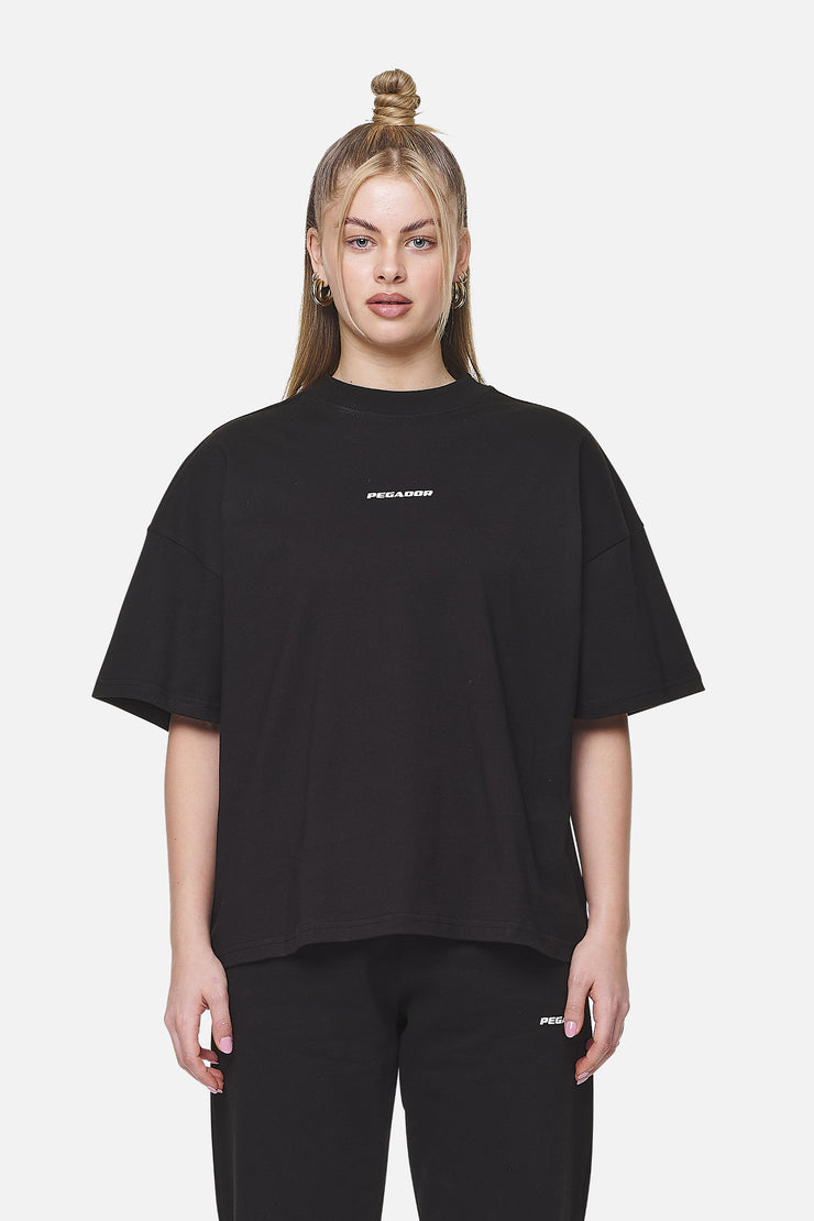 Pegador Arendal Logo Heavy Oversized Tee Black White Hotsell