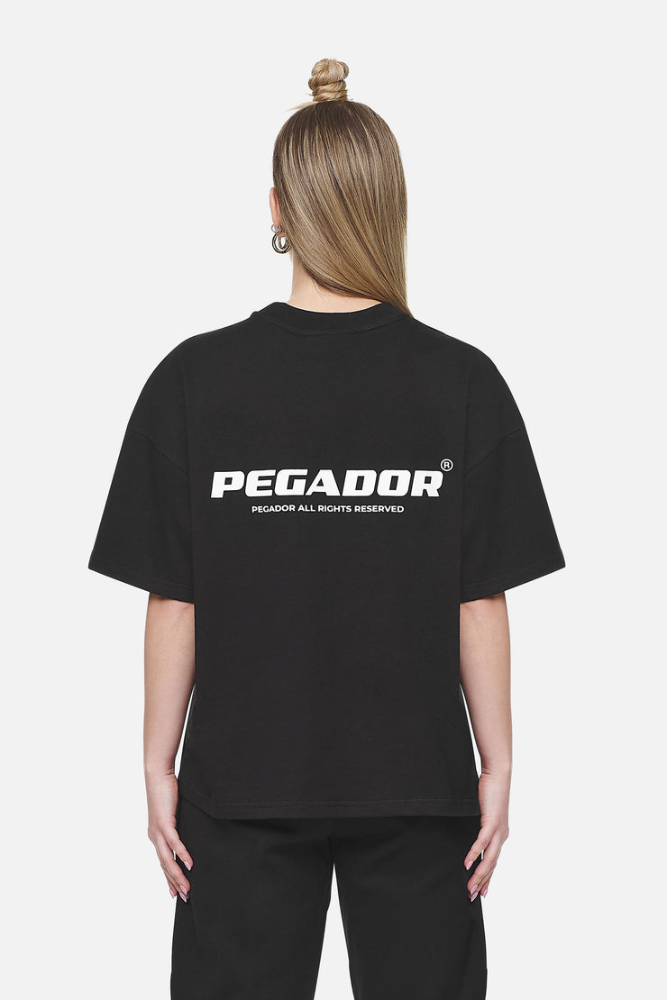 Pegador Arendal Logo Heavy Oversized Tee Black White Hotsell