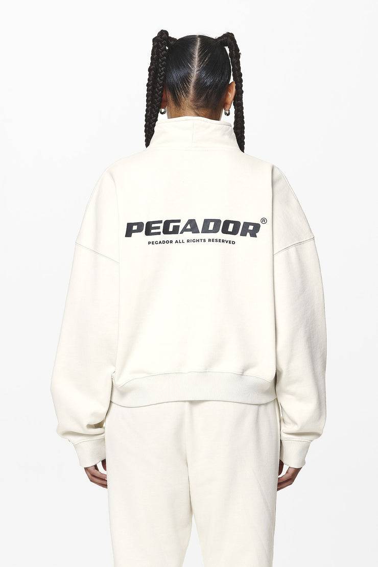 Pegador Vuku Logo Oversized Halfzip Washed Salty Cream Fabrik Onlineshop