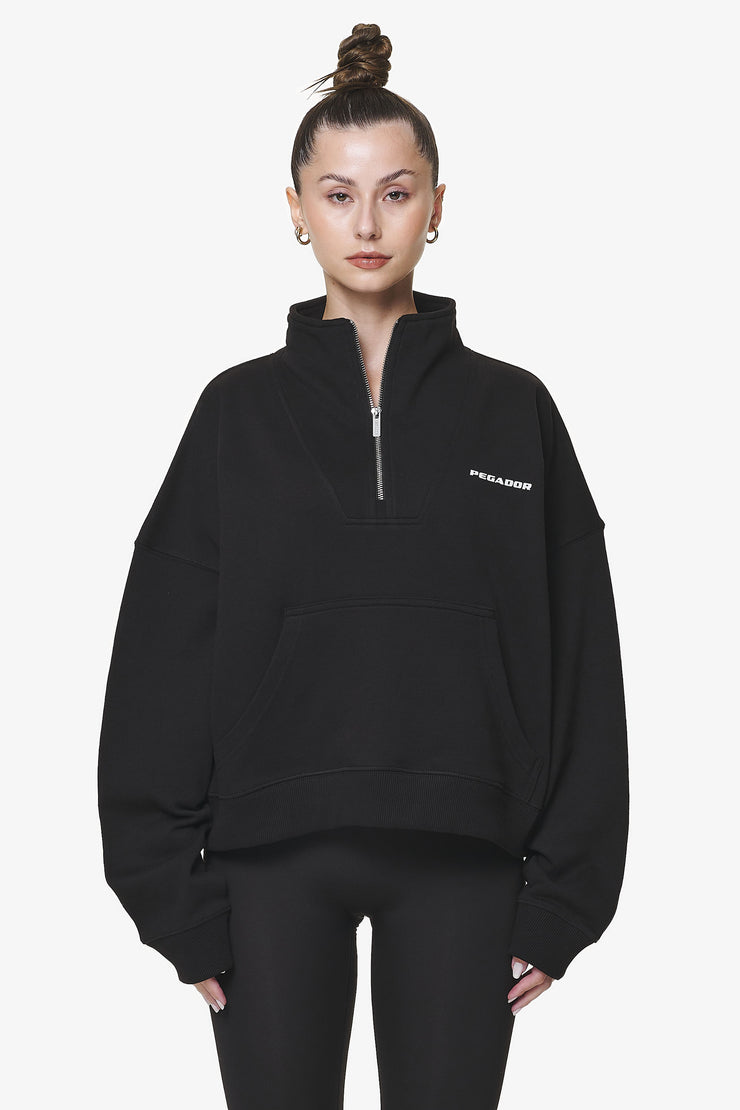 Pegador Vuku Logo Oversized Halfzip Black Fabrikpreis