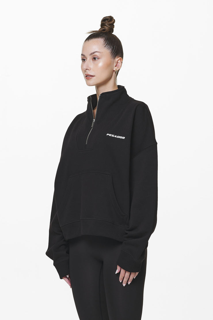 Pegador Vuku Logo Oversized Halfzip Black Fabrikpreis
