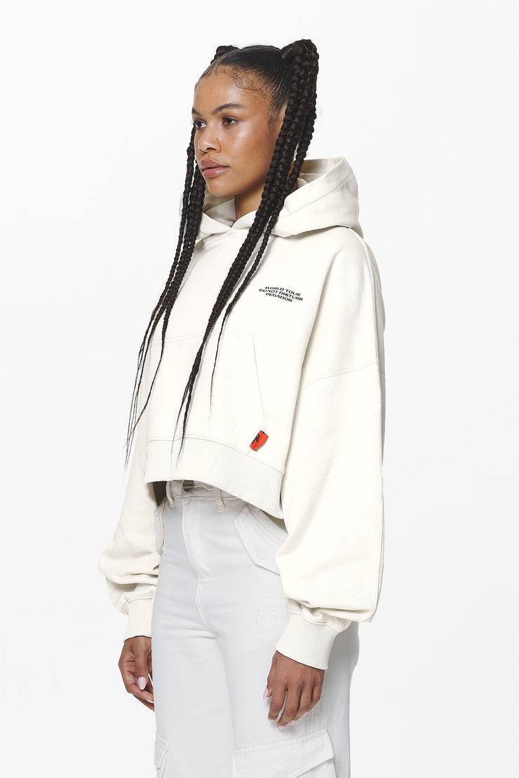 Pegador Vrena Oversized Cropped Hoodie Washed Salty Cream Sonderangebot